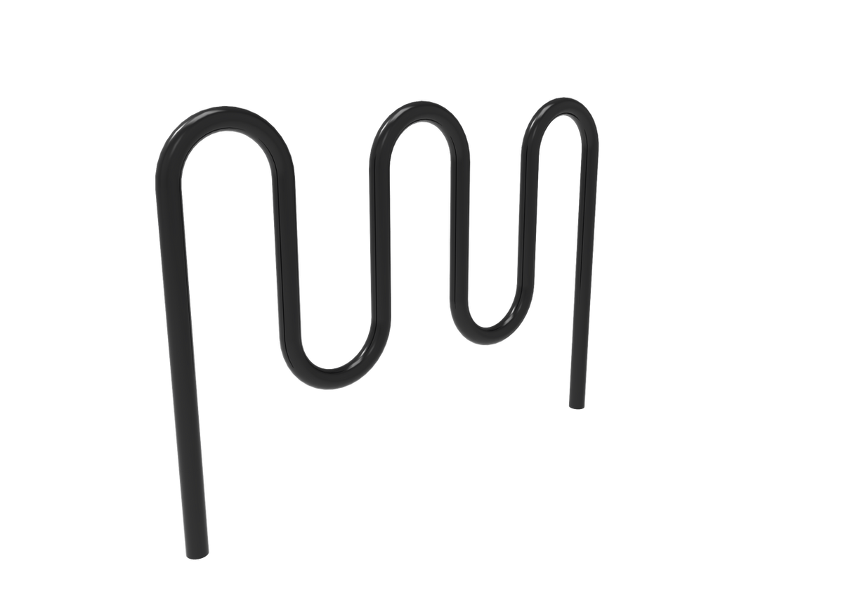 3 Hump 7 Bike Wave Rack - Inground