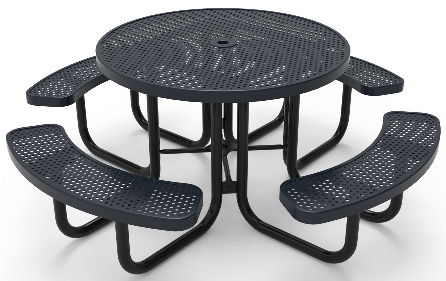 46inch Round Portable Table - Punched Steel – Playground Boss